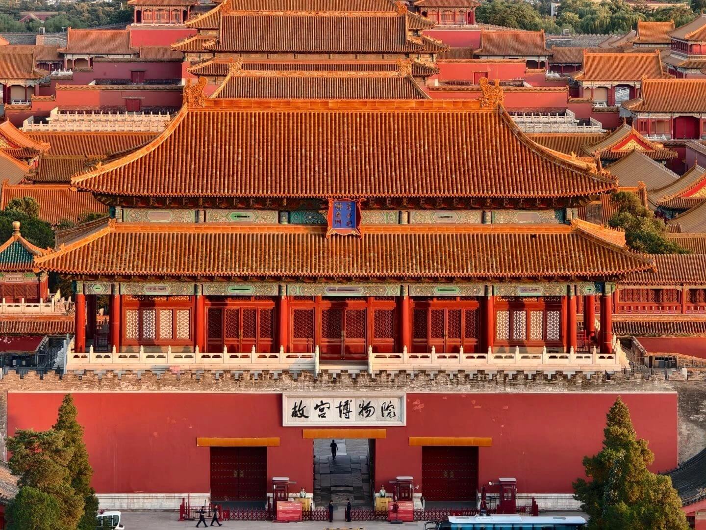 Aerial view of Forbidden City, Beijing